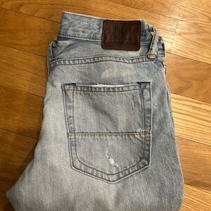 Ruehl Men's Light Blue low rise slim boot cut Jeans